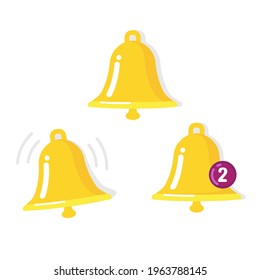 Bell icon sen. Ring, call and notification symbol. Vector