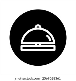 Bell icon. Service, reception, hotel, costumer, guest, and restaurant bell icon symbol. Bell rings sign in line and flat style. Vector illustration