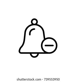 Bell icon set. Collection of high quality outline technology pictograms in modern flat style. Black information symbol for web design and mobile app on white background. Alert line logo.