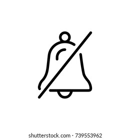 Bell icon set. Collection of high quality outline technology pictograms in modern flat style. Black information symbol for web design and mobile app on white background. Alert line logo.