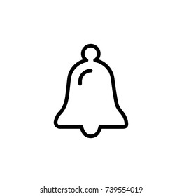 Bell icon set. Collection of high quality outline technology pictograms in modern flat style. Black information symbol for web design and mobile app on white background. Alert line logo.