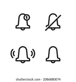 bell icon set. high quality icons suitable for internet graphic assets, web design, apps, ui, print media, etc. EPS 10 vector line icon