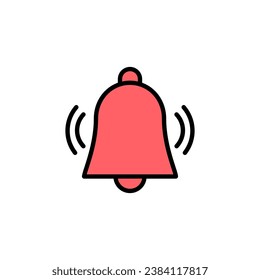 Bell Icon set illustration. Notification sign and symbol for web site design