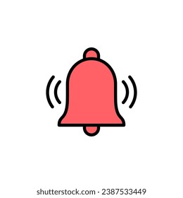Bell Icon set illustration. Notification sign and symbol for web site design