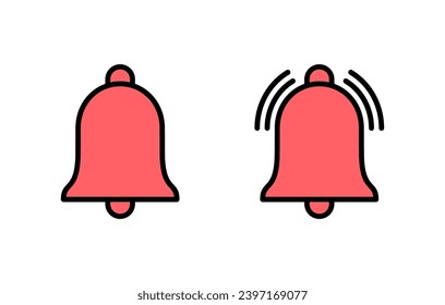 Glockensymbol-Set-Illustration. Benachrichtigungszeichen und Symbol für die Gestaltung der Website