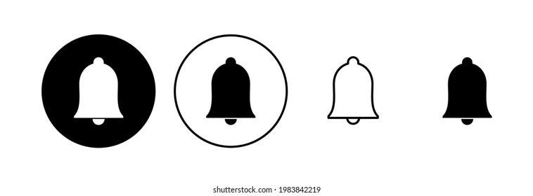 Bell Icon set. Notification icon for your web site design