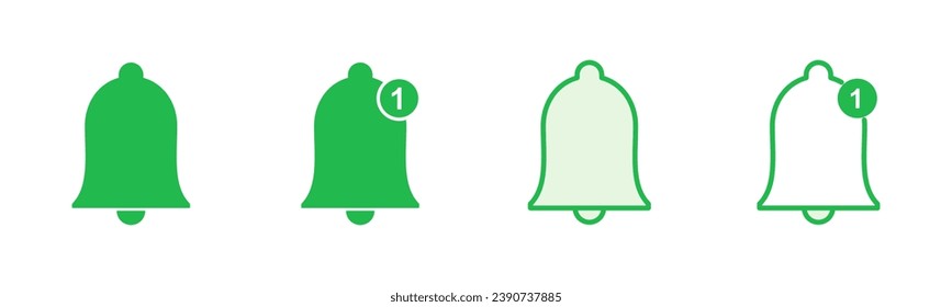 Bell Icon set. Notification icon for your web site design