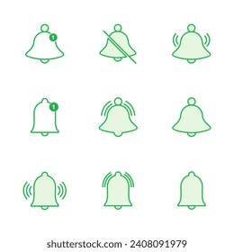 Bell Icon set. Notification icon for your web site design