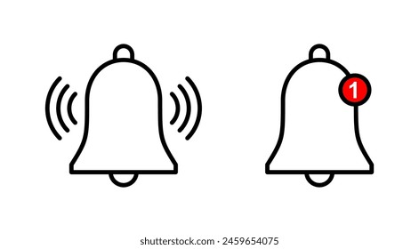 Bell Icon set. Notification icon for your web site design