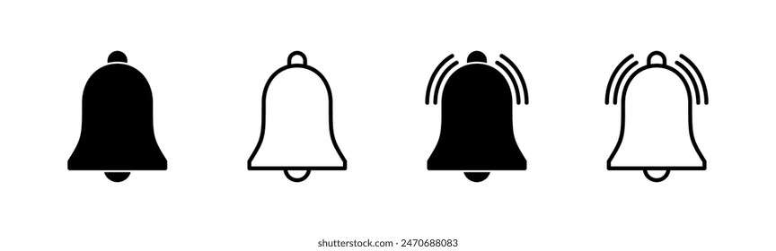 Bell Icon set. Notification icon for your web site design