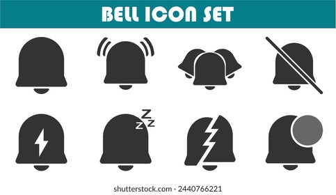 Bell icon set, simpel design for graphic needs, vector eps 10.