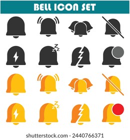 Bell icon set, simpel design for graphic needs, vector eps 10.