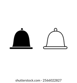 bell icon set. vector illustration, pictogram isolated on white background. color editable