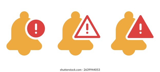 Bell icon set. Vector illustration.