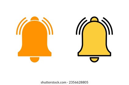 Bell Icon set for web and mobile app. Notification sign and symbol for web site design