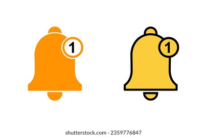 Bell Icon set for web and mobile app. Notification sign and symbol for web site design