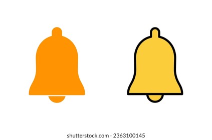 Bell Icon Set für Web- und mobile App. Benachrichtigungszeichen und Symbol für die Gestaltung der Website