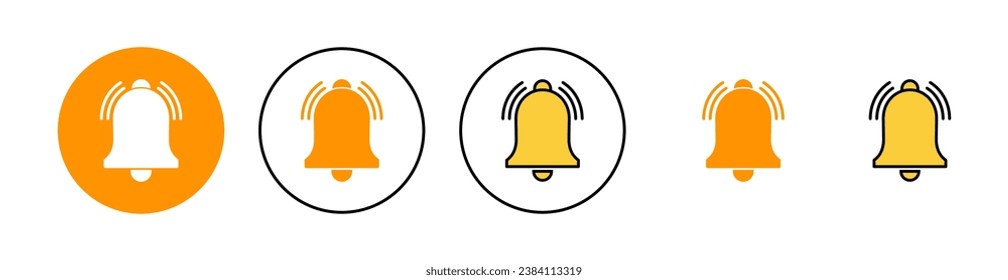 Bell Icon set for web and mobile app. Notification sign and symbol for web site design
