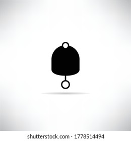 bell icon with shadow on white background