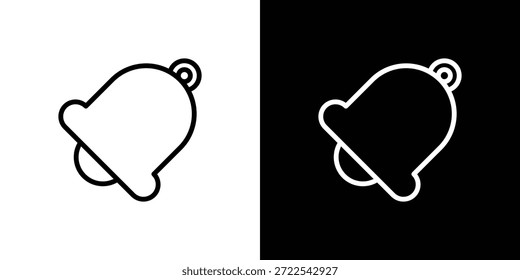 Juego de iconos de comprador de hojas de Bell en blanco y negro