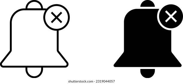Bell icon sheet, simple trendy flat style line and solid Isolated vector illustration on white background. For apps, logo, websites, symbol , UI, UX, graphic and web design. EPS 10.
