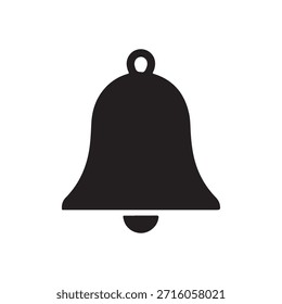 Diseño plano de Vector de icono de silueta de icono de campana