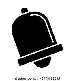 bell icon, silhouette vector isolated on white background. simple and modern design