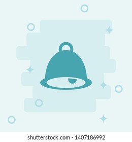 Bell Icon. Simple icon, blue colored icon illustration.