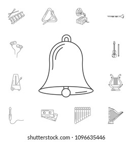 Bell icon. Simple element illustration. Bell symbol design from Musical collection set. Can be used for web and mobile on white background