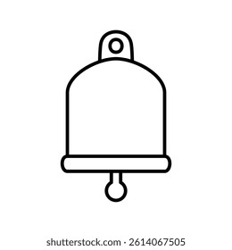 bell icon, simple flat style, illustration, logo sign symbol pictogram template, for ui or ux isolated on white for mobile app, editable