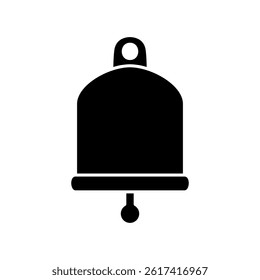 bell icon, simple flat style, illustration, logo sign symbol pictogram template, for ui or ux isolated on white for mobile app, editable