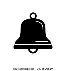 Bell icon simple flat trendy style vector illustration on white background.
