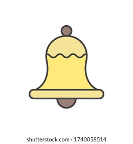 Glockensymbol. Einfaches skurriler Vektor von Unterhaltungssymbolen für i und ux, Website oder mobile Anwendungen