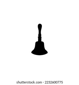 Bell icon. Simple style Merry Christmas big sale poster background symbol. Bell brand logo design element. Bell t-shirt printing. Vector for sticker.