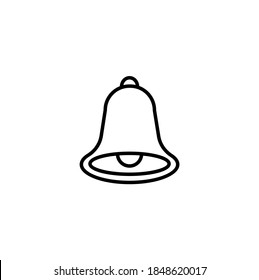 Icono de Bell Icono de línea delgada simple Ilustración vectorial