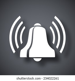 Bell icon, stock vector