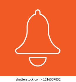 bell icon, stock vector illustration, EPS10.
