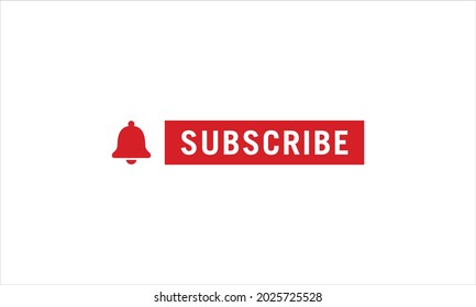 Bell Icon with subscribe button icon logo design illustration symbol template
 