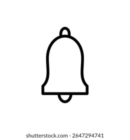 Bell icon symbol for apps and websites. Notification sign and symbol for web site design