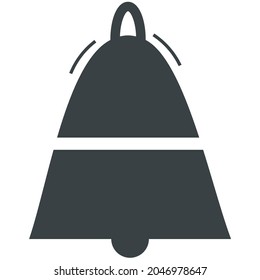 Bell icon, symbol. Flat icon design. Vector illustration. Bell Ringing icon. Isolated in white background. Alarm icon. 