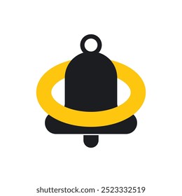 Diseño de Ilustración vectorial de Plantilla de icono de campana