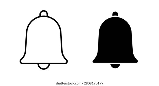 Bell icon thin pictogram group.