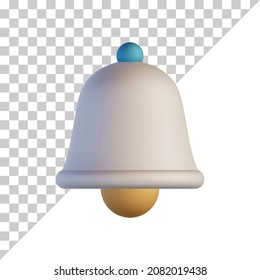 Bell icon in trendy 3d style isolated background. Notification symbol for your website design, logo, app, UI. Vector illustration, EPS10. Notification icon for incoming short messages.