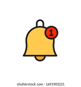 Icono De La Campana En El Vector De Diseño A La Vez Eps 10