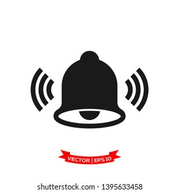 bell icon in trendy flat design 