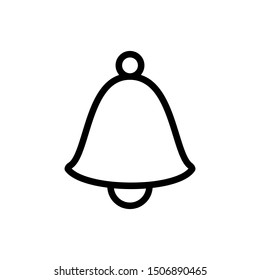 Bell icon trendy flat design.Active notification flat design