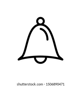 Bell icon trendy flat design.Active notification flat design
