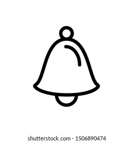 Bell icon trendy flat design.Active notification flat design