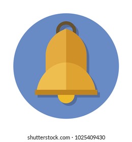 Bell Icon in trendy flat style isolated. Flat design style modern vector illustration. Isolated on stylish color background. Flat  icon. Elements in flat design.