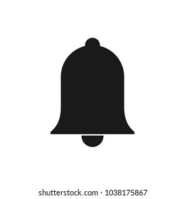 Bell icon in trendy flat style isolated on white background